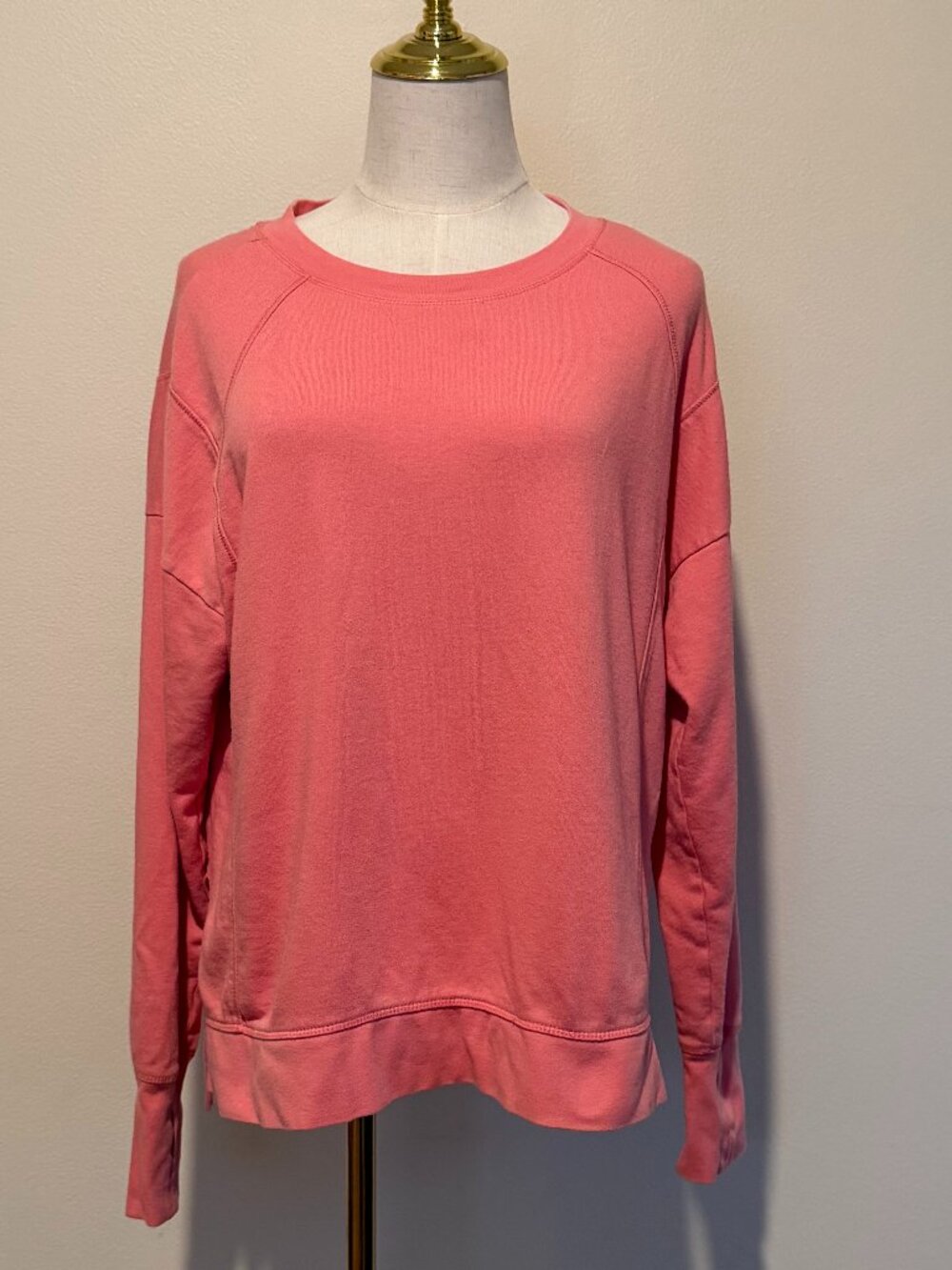 Sweaty Betty Pink French Terry Sweatshirt Thumb Holes M - Picture 2 of 11